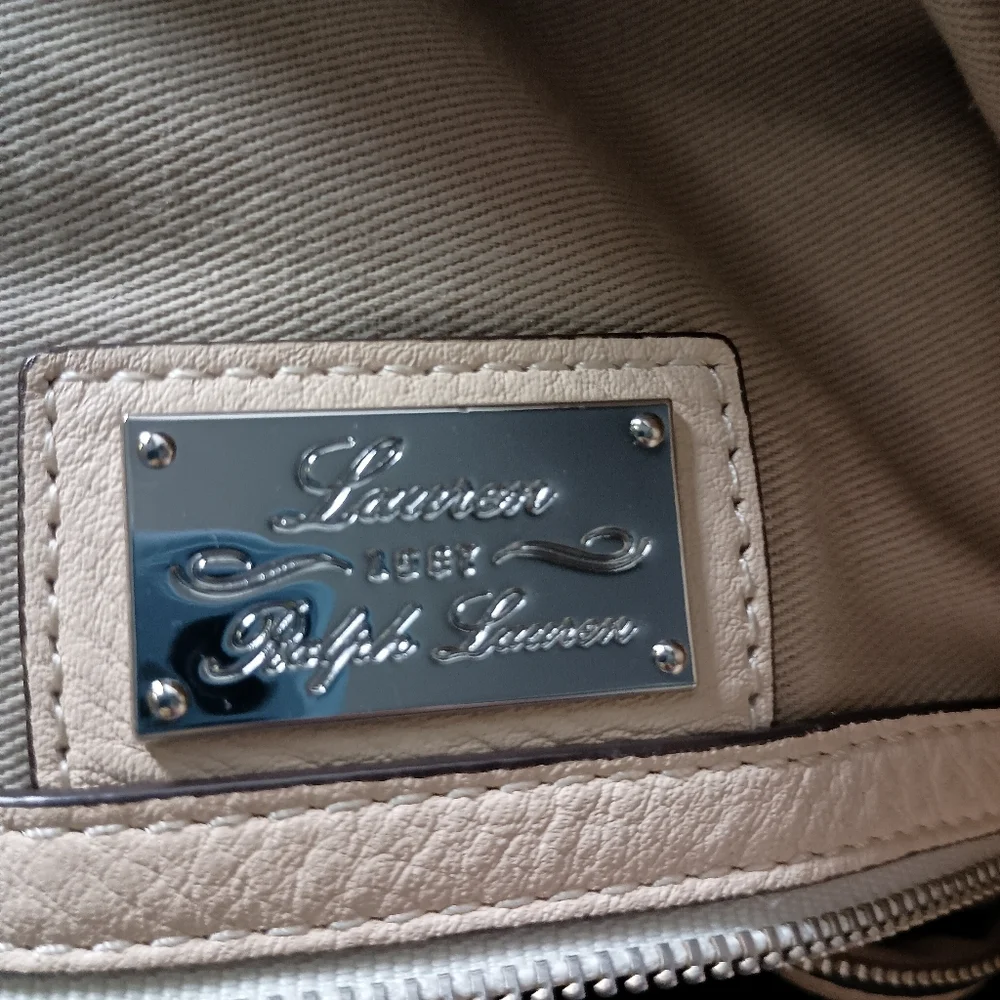 Ralph Lauren Governors Lodge Hobo Ivory Shoulder Bag